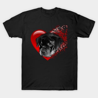 Rottweiler puppy Pride and heart T-Shirt